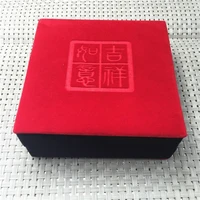 factory wholesale exquisite packaging auspicious red flannel craft gift bracelet bracelet box jewelry gift box