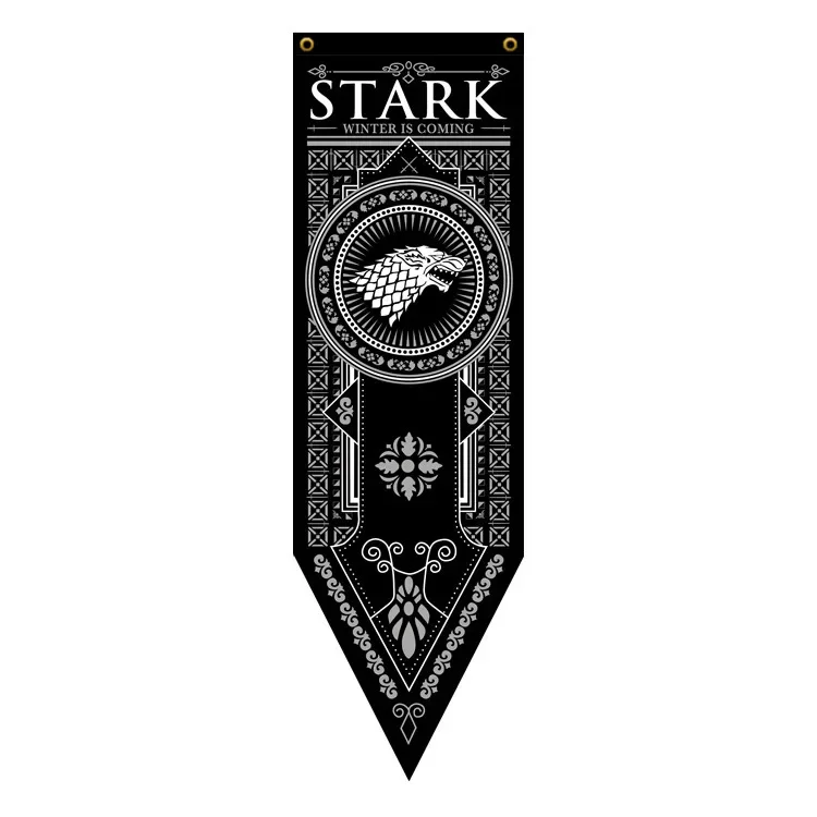 

Крутое украшение для вечеринки, флаг Старка, семейный домашний декор, баннер с волком и драконом, украшение песня льда и огня