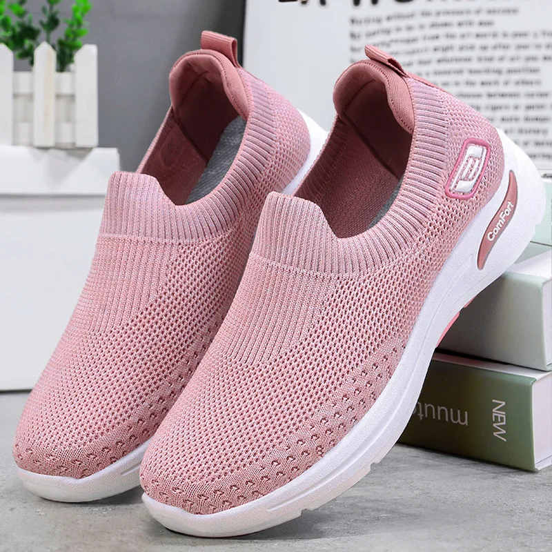 Luxury Women's Shoes Sports Casual Summer Pink Flats Ladies Sneakers Fashion Woman Platform Gym Slip-On Loafers Zapatillas Mujer