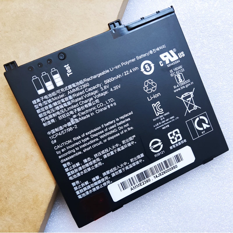 Оригинальный аккумулятор AMME2360 13J324002978 1ICP4/57/98-2 для ноутбука Fujitsu Zebra ET Series EM7355 ET50PE, 3,8 в, 5900 Вт · ч