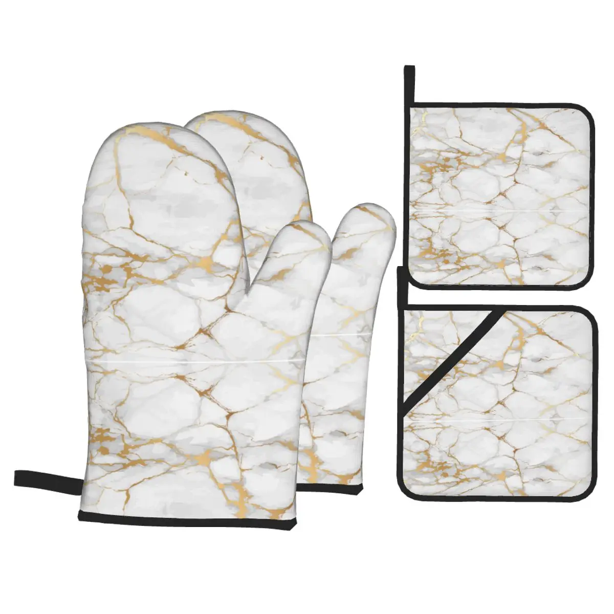 

4 шт., термостойкие перчатки для микроволновки, из полиэстера