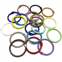 10pcs colorful diy metal key holder split rings unisex keyring keychain spring buckle making accessories