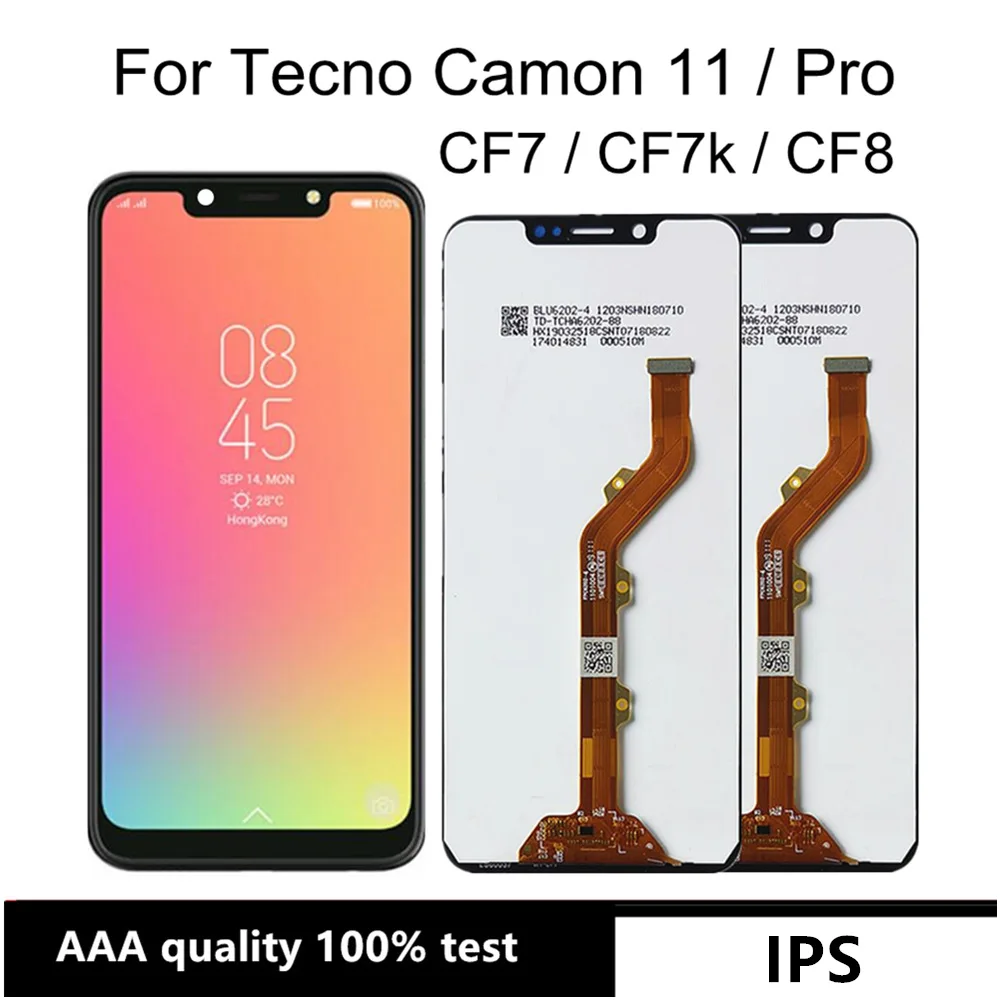 

6.2" LCD For Tecno Camon 11 CF7 LCD Display Touch Screen Digitizer Assembly Replacement For Camon 11 Pro CF8 LCD Display