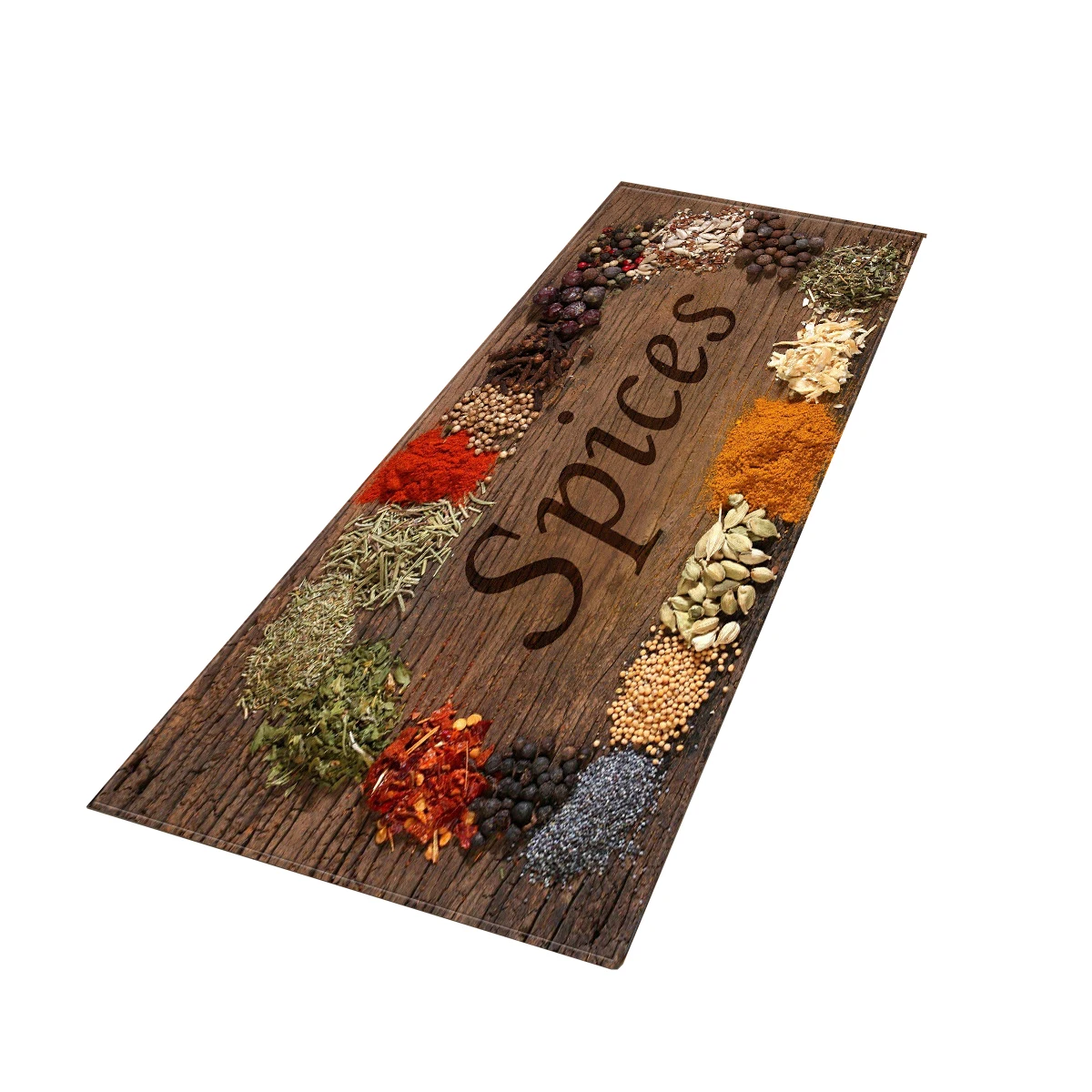 

Kitchen Rug Non-Skid Backing Mat Spice Design Absorbent Doormat Kitchen Floor Rug