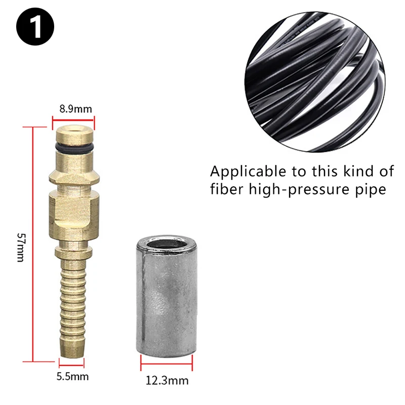 

1 шт. штуцер для шланга с втулкой для Karcher K наконечник трубы для мойки высокого давления Соединительный адаптер для ремонта
