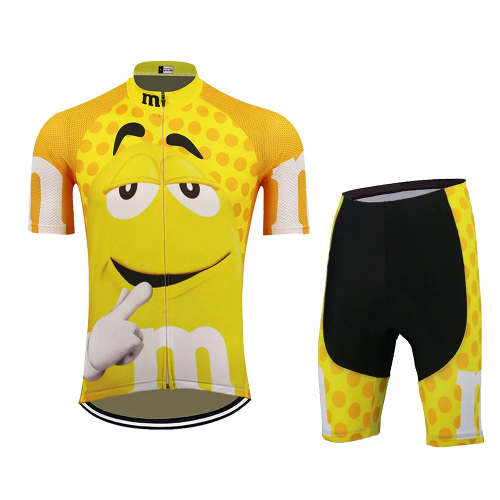 

Funny Cartoon Cycling Jersey Summer Bike Jersey Quick-Dry Bike Wear Clothes Bib Gel Sets Men Short Sleeve MTB Bike Cycling Suit