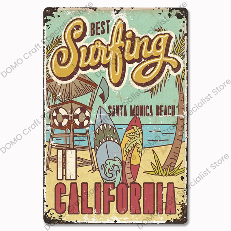 

Металлический винтажный постер CQDM DECOR "Пляж" 20x30 см