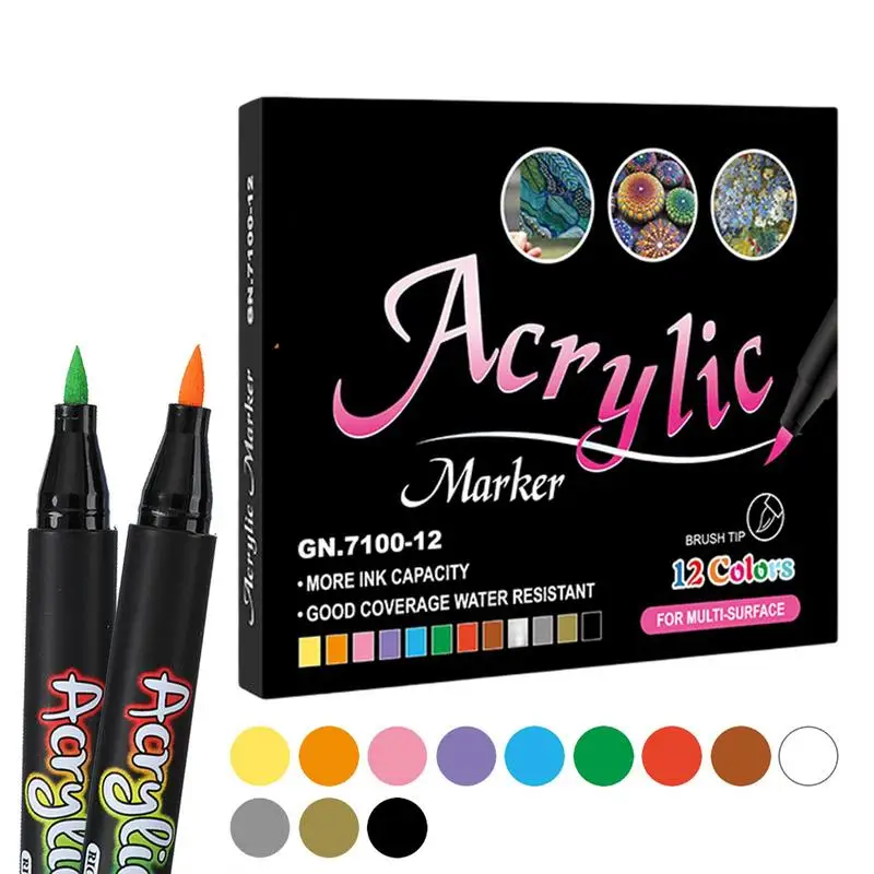 

Graffiti Pens Acrylic Paint Markers Set Multi-Color Optional Craft Paint Pen For Rock Painting Fabric Glass Metal Paint And