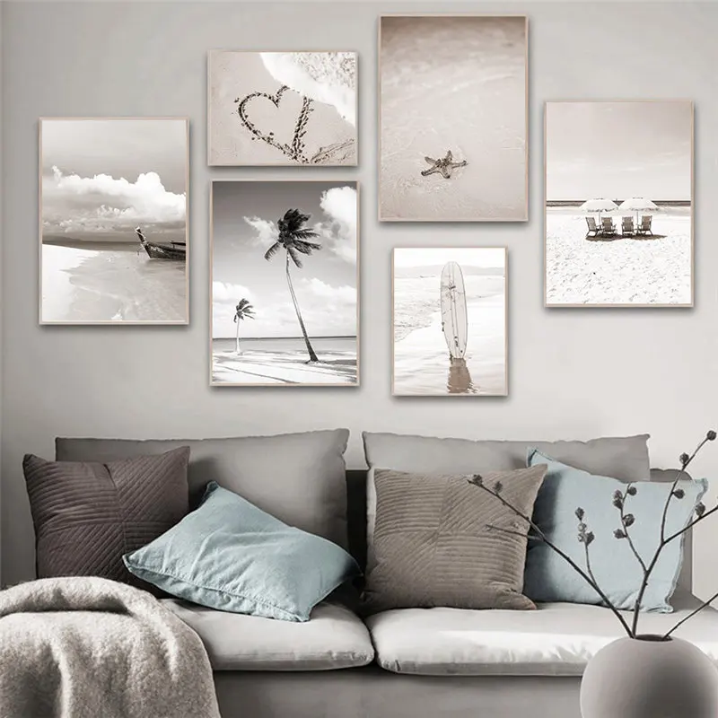 

Home Decor Black and white Scenery Picture Wall Art Canvas Painting Modern Poster and Print for Scandinavian Living Room Design