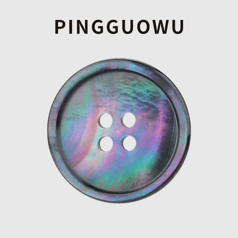 PINGGUOWU натуральный черный диск оболочки кнопки высокое разрешение в западном