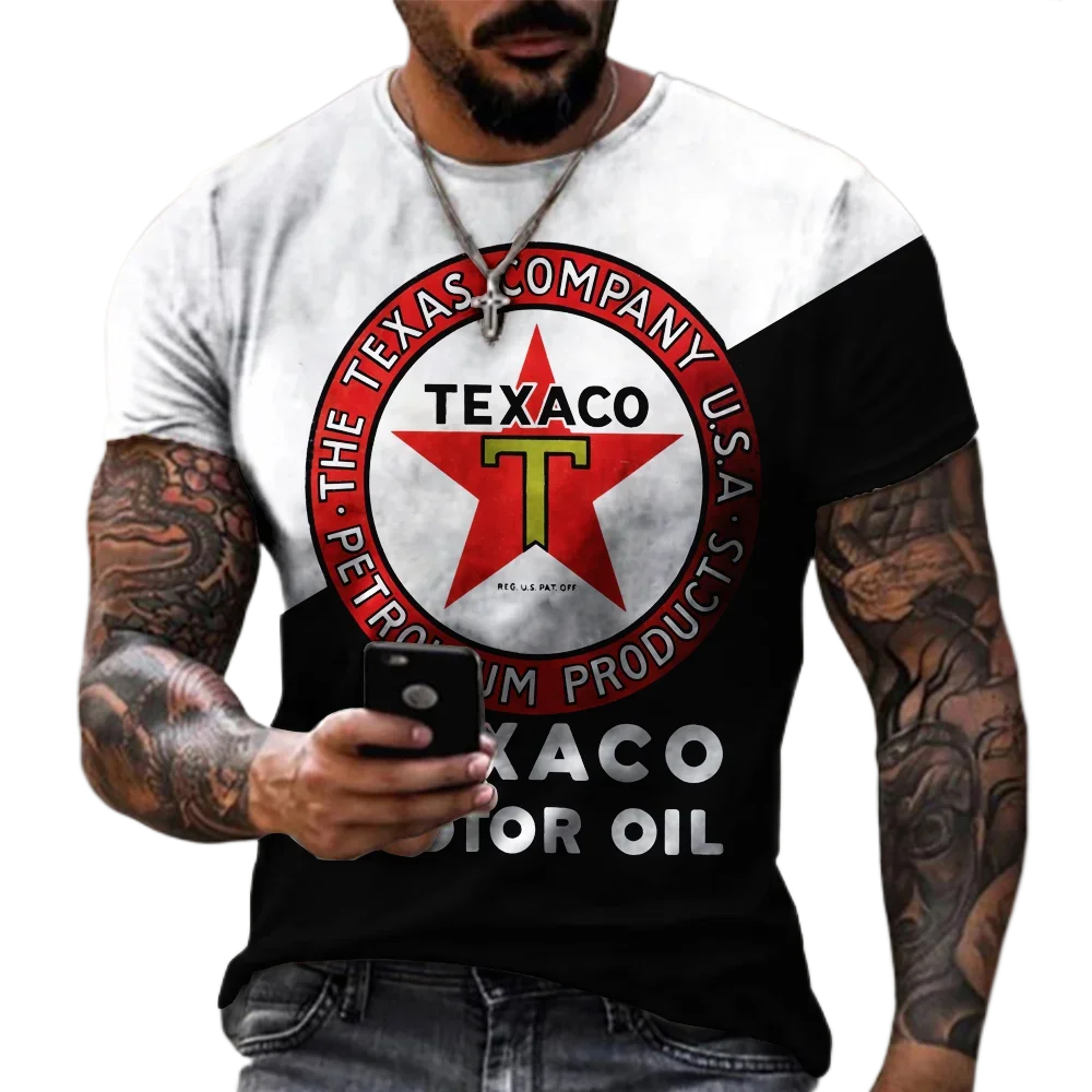 Мужская Футболка Оверсайз С Коротким Рукавом Винтажная Уличная Мотоциклетная