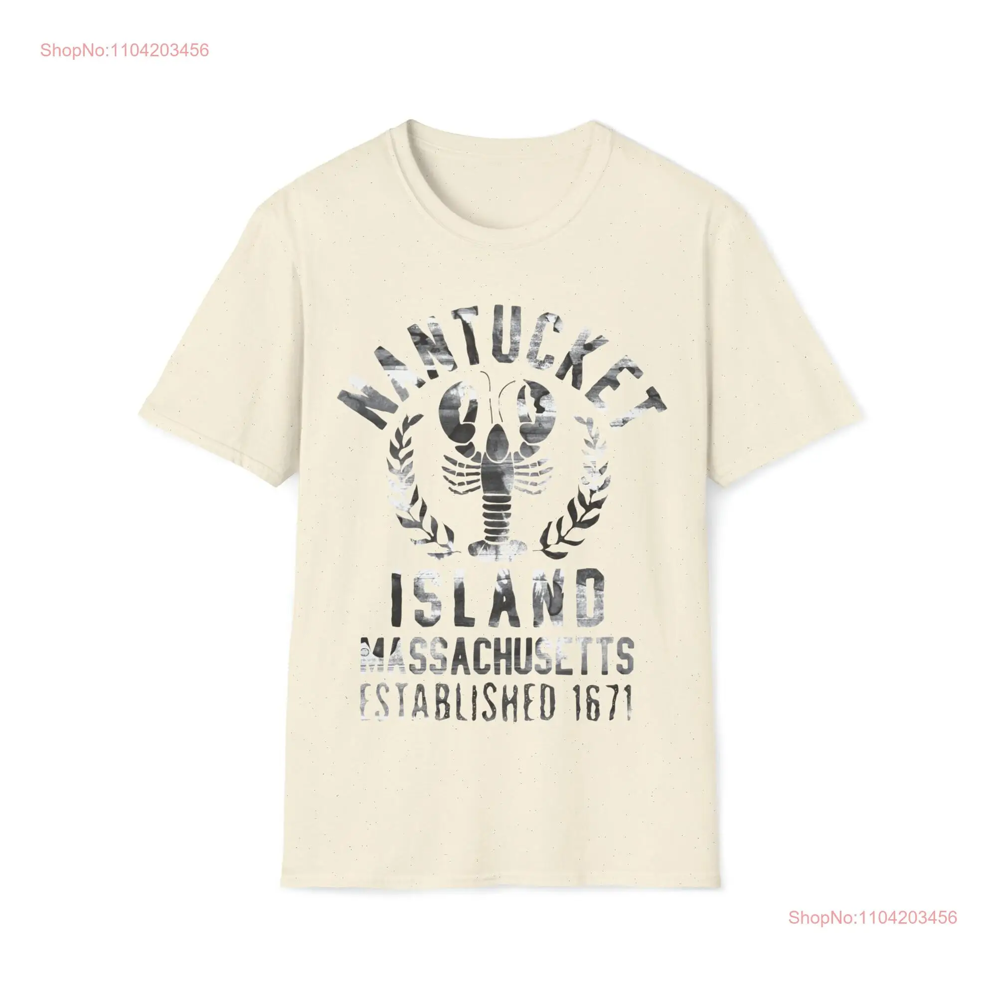 Футболка Softstyle Nantucket Island Lobster с длинными или короткими рукавами