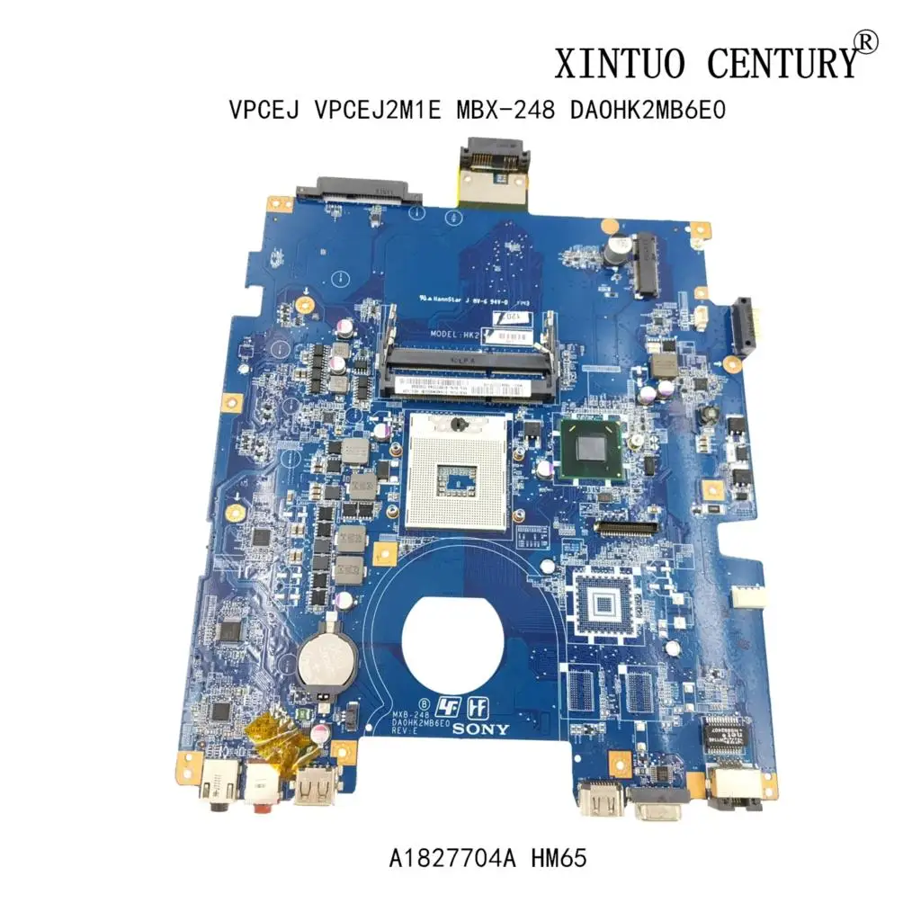 

A1827704A For SONY VPCEJ VPCEJ2M1E MBX-248 laptop motherboard DAOHK2MB6E0 Mainboard HM65 100% tested working