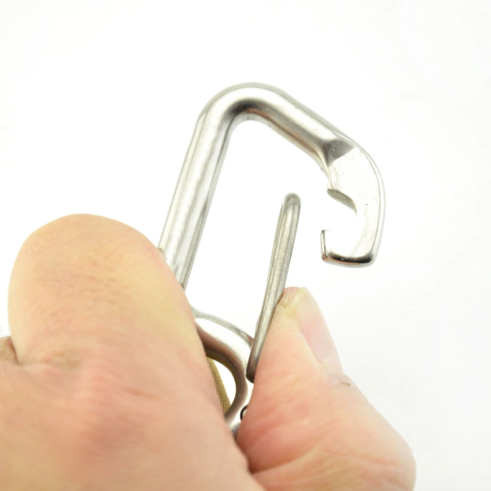 Фото Карабин Dving Hook, прочное оборудование, каяк, лодка, уличные инструменты, безопасность, подводное плавание, серебро 316, нержавеющая сталь №5