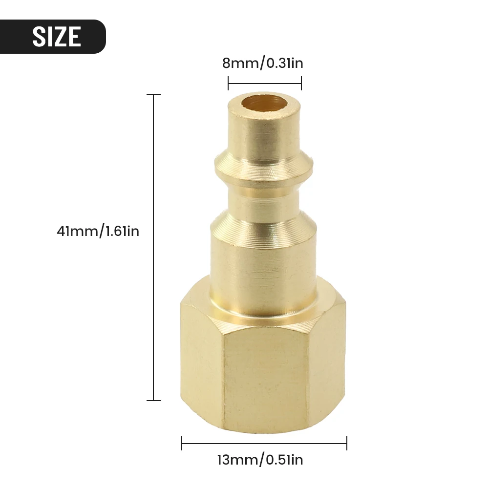 

New Quick Connector Durability Nickel Plated Quick Release Fittings Simple To Use Corrosion Resistance Disconnected