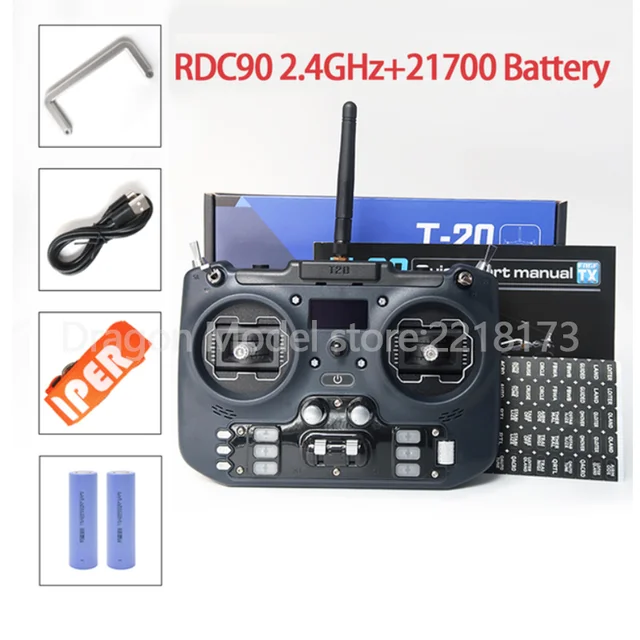 JumperRC T20S ELRS 2.4GHz RDC90 + 21700 batteries