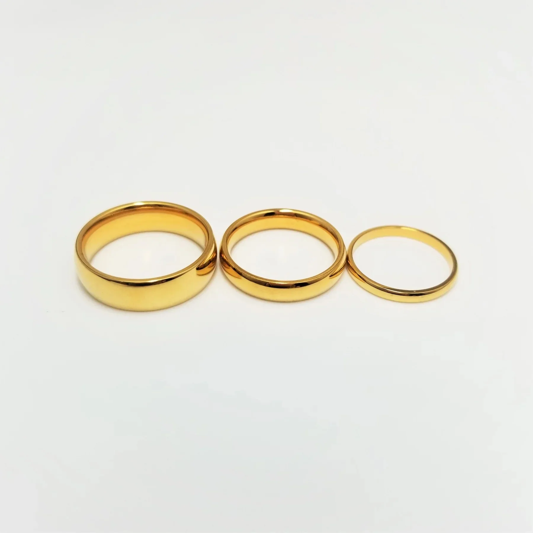 Минималистичное простое гладкое кольцо из нержавеющей стали женское