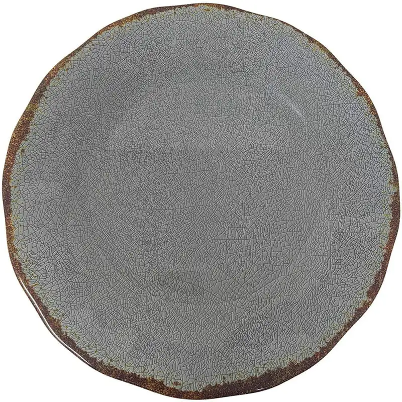 

Домашний набор посуды из 12 предметов в деревенском фермерском стиле из меламина (серый)