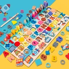 Детская деревянная игрушка Монтессори, развивающие игрушки для детей, математическая разноцветная детская рыбалка с цифрами