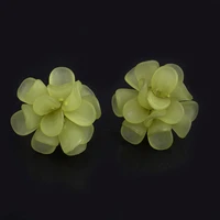 mosquito incense plate ear clip fairy gas forest flower earless acrylic earrings french earrings banquet fashion jewelry gift