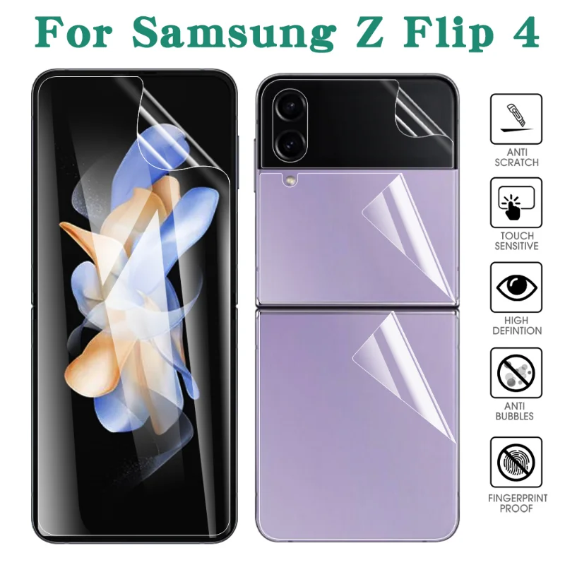 

Защитная пленка с полным покрытием экрана для Samsung Galaxy Z Flip 4 HD Прозрачная мягкая Гидрогелевая пленка для Samsung Z Flip 4 5G 2022