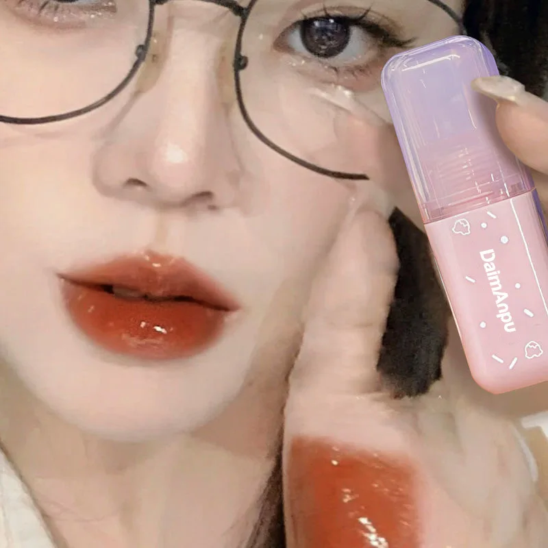 

Милый зеркальный глянцевый увлажняющий стойкий блеск для губ, макияж для женщин, водостойкая косметика для красоты, корейская косметика, то...