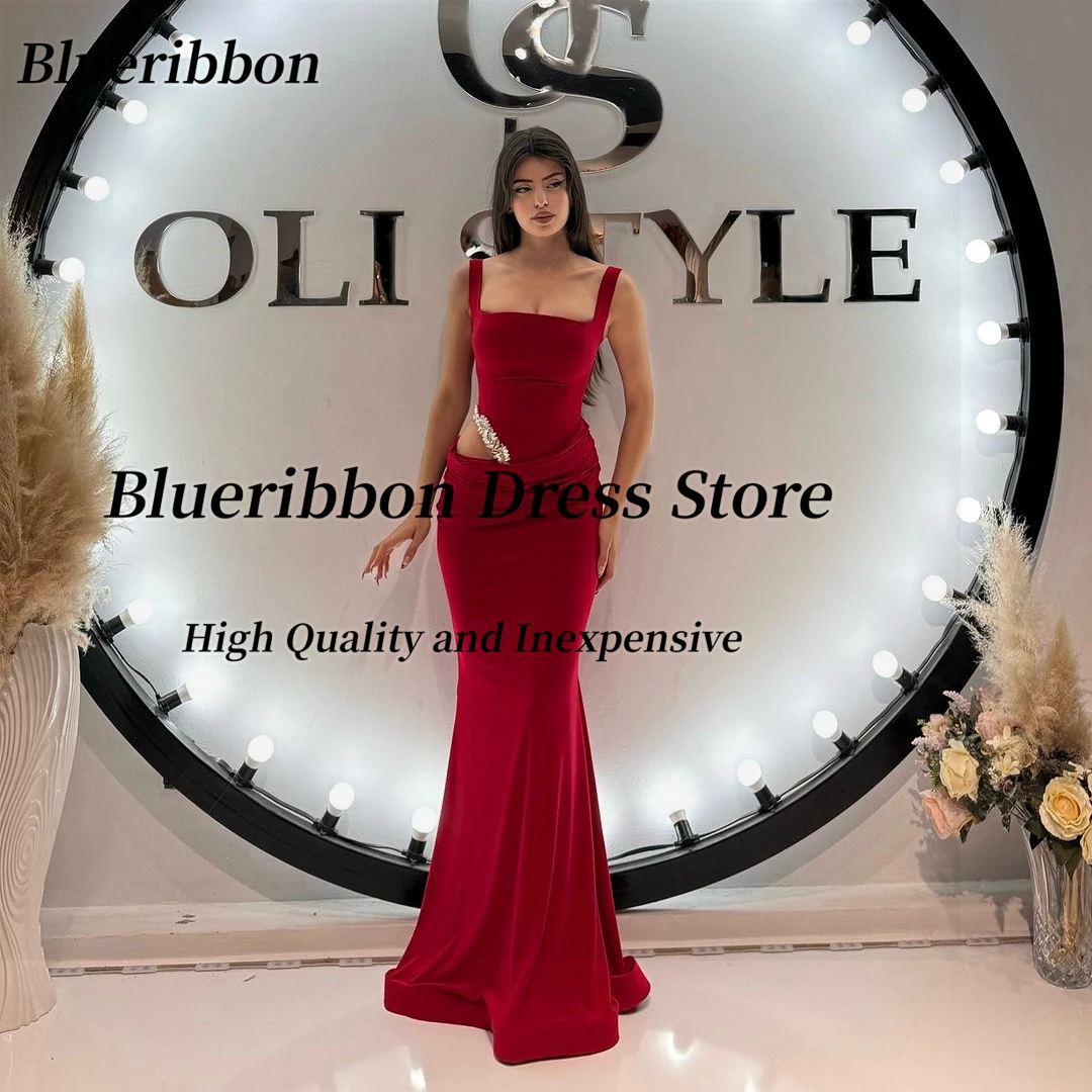 Женское платье для выпускного Blueribbon подружки невесты на тонких бретелях свадьбы