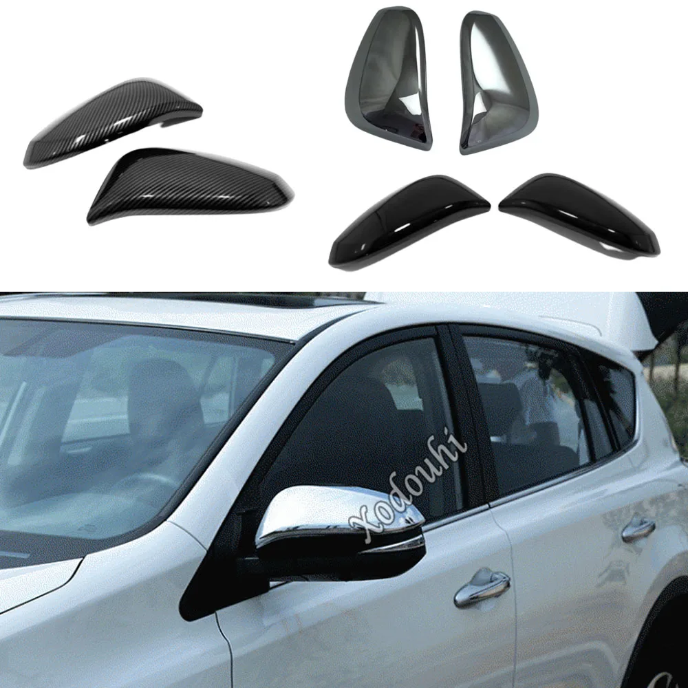 

Для Toyota RAV4 2014 2015 2016 2017 2018 автомобильный Стайлинг декоративная наклейка боковое стекло заднего вида крышка зеркала отделка молдинг крышка 2 ш...