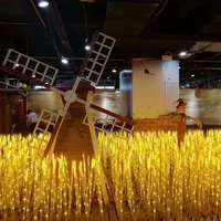 15pcs led simulation luminous wheat ear lamp lawn lamp meichen lighting festival courtyard lighting project park decoration