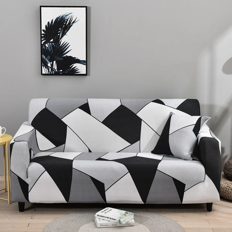 

Geometry Plaid Sofa Cover Slipcovers Stretch Sofa Covers for Living Room Elastic Couch Chair Cover Sofa Towel 1/2/3/4-seater
