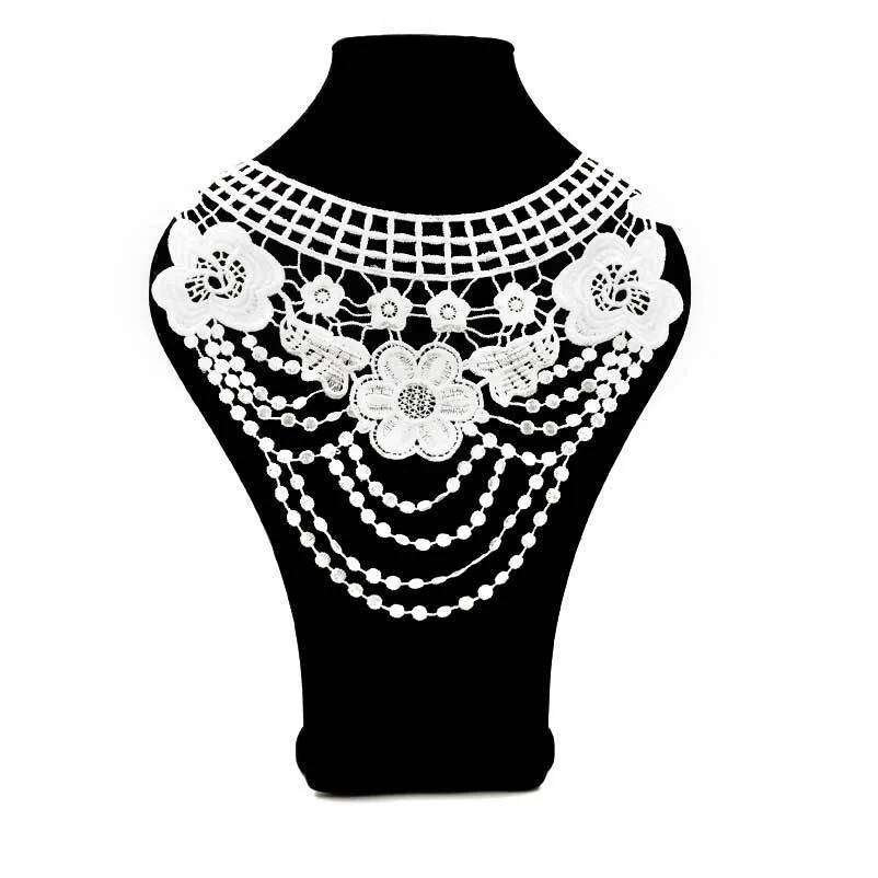 1 шт. водорастворимый кружевной воротник с цветочной вышивкой корсаж сделай сам