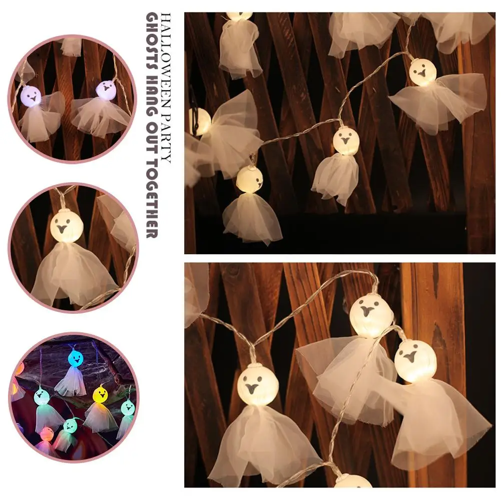 

String Lights LED Sunny Doll Ghost Light String Battery Decoration Style Indoor Christmas Lamp Halloween Outdoor Tree S2A0