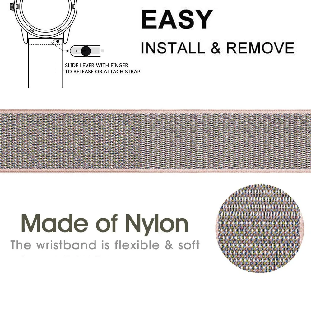 NEW Nylon Loop Strap For Huami Amazfit T-REX 2 Smart Watchband Sports Bracelet For Xiaomi Amazfit T-Rex/T Rex Pro 2 Wrist Correa