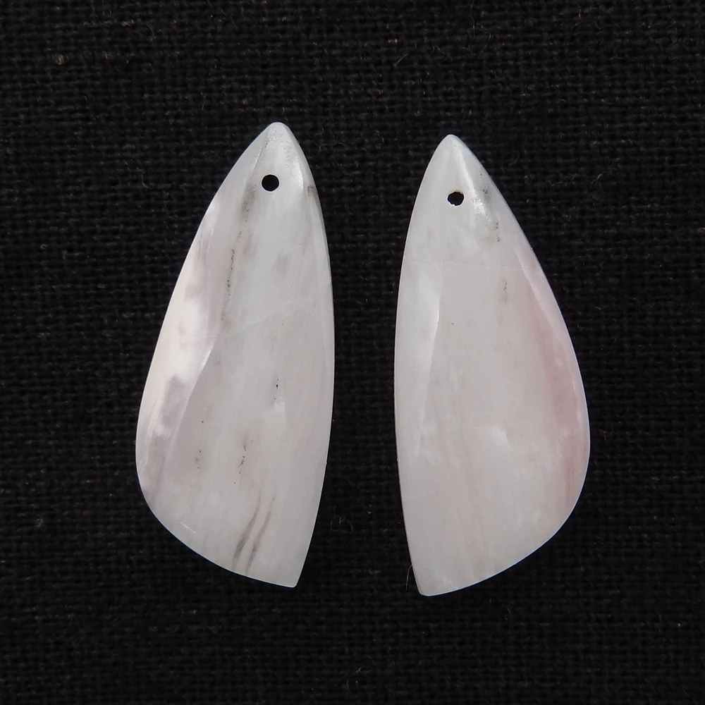 Серьги из натурального розового опала бусины для женщин подарок ручной работы