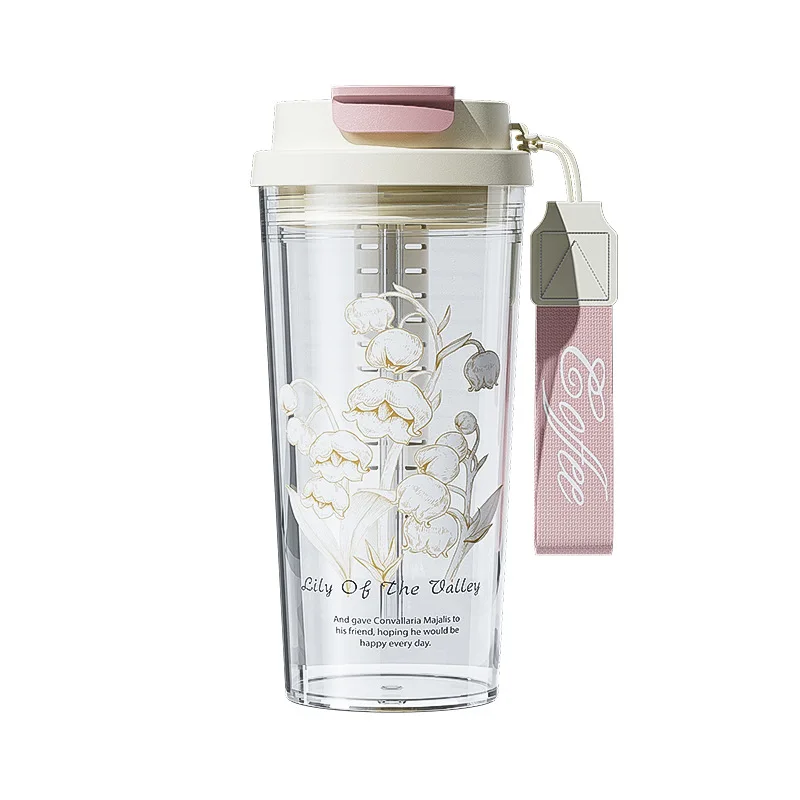 600 мл летняя бутылка для воды Convallaria Majalis посуда напитков уличные кемпинговые