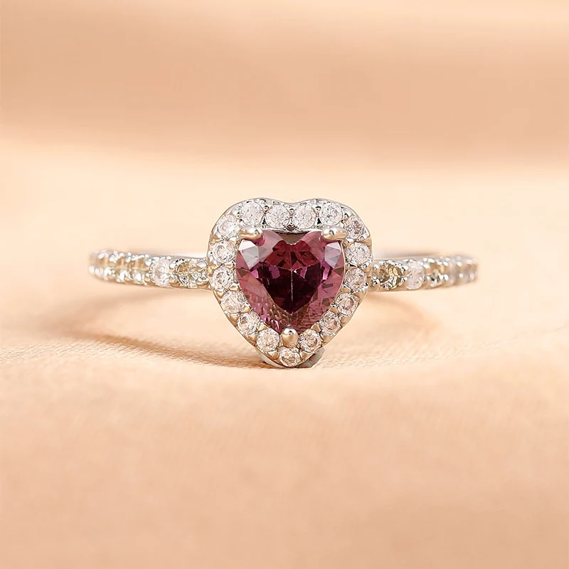 Foxanry Серебряное Стандартное Кольцо С Кубическим Цирконием Для Женщин И Девочек