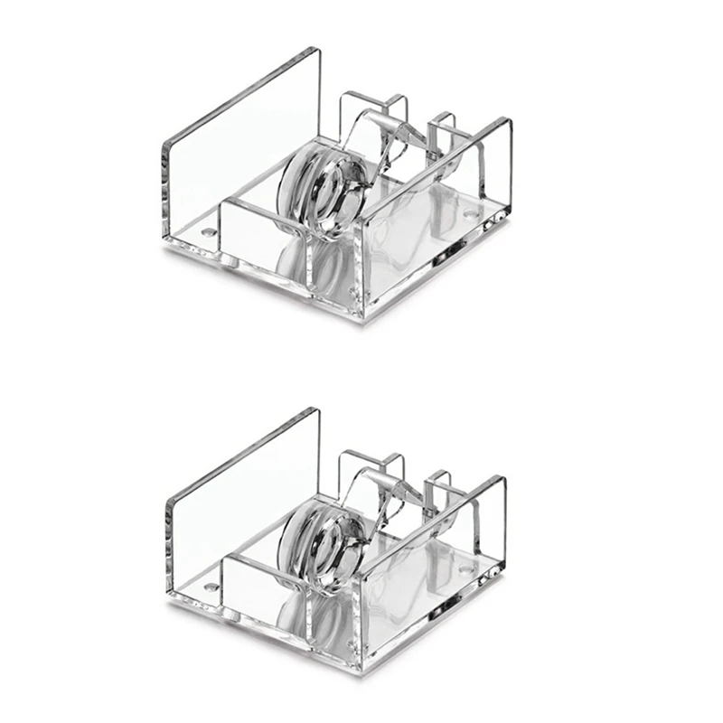 

2PCS Square Clear Acrylic Cocktail Napkin Holder Paper Serviette Dispenser Tissue Box Bar Caddy For Dining Table Hotel