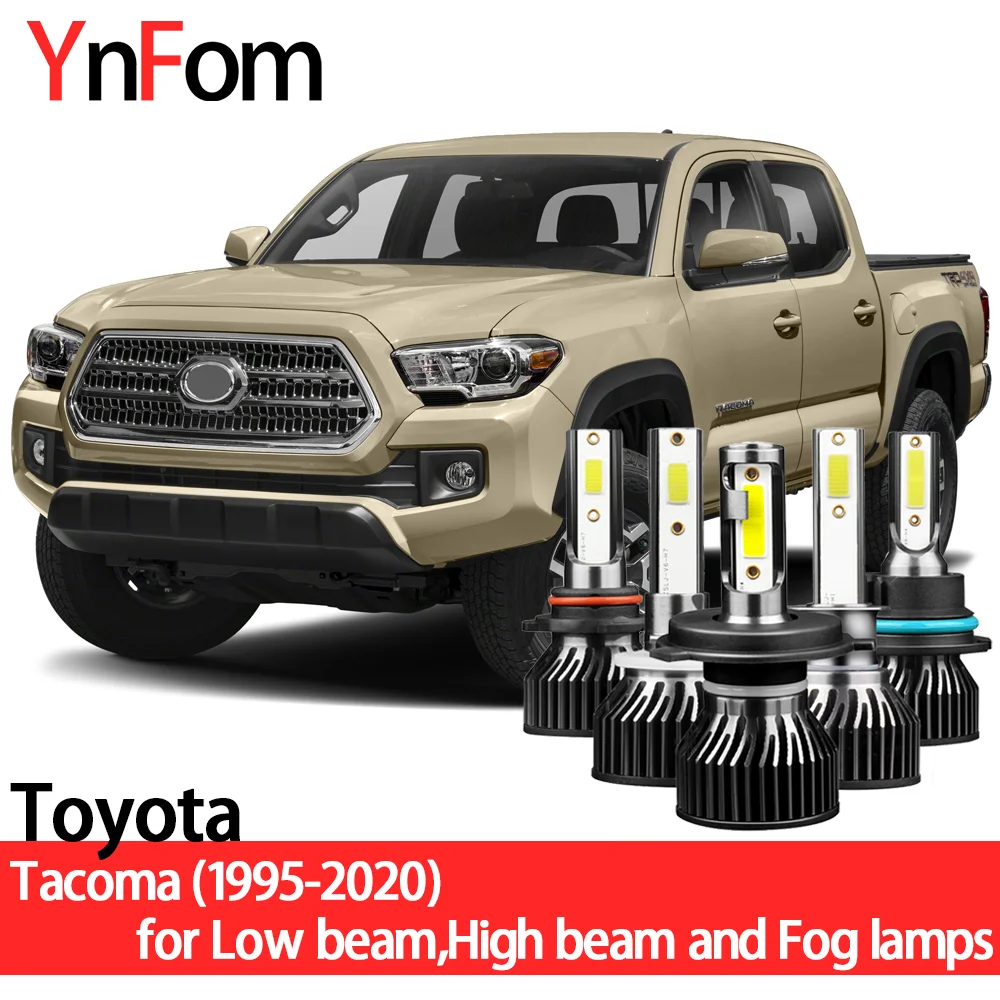 

YNFOM LED headlights kit for Toyota Tacoma N1-N3 SR-5 1995-2020 low beam,high beam,foglamp,car accessories,car headlight bulbs