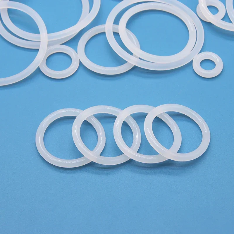 10/50pcs VMQ O Ring Gasket CS 3.5mm OD 10 ~ 85mm White Waterproof Washer Round Shape Silicone Food Grade