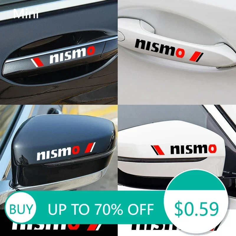 2025 автомобили для Nissan 4 шт. наклейка на дверную ручку автомобиля Nismo с логотипом