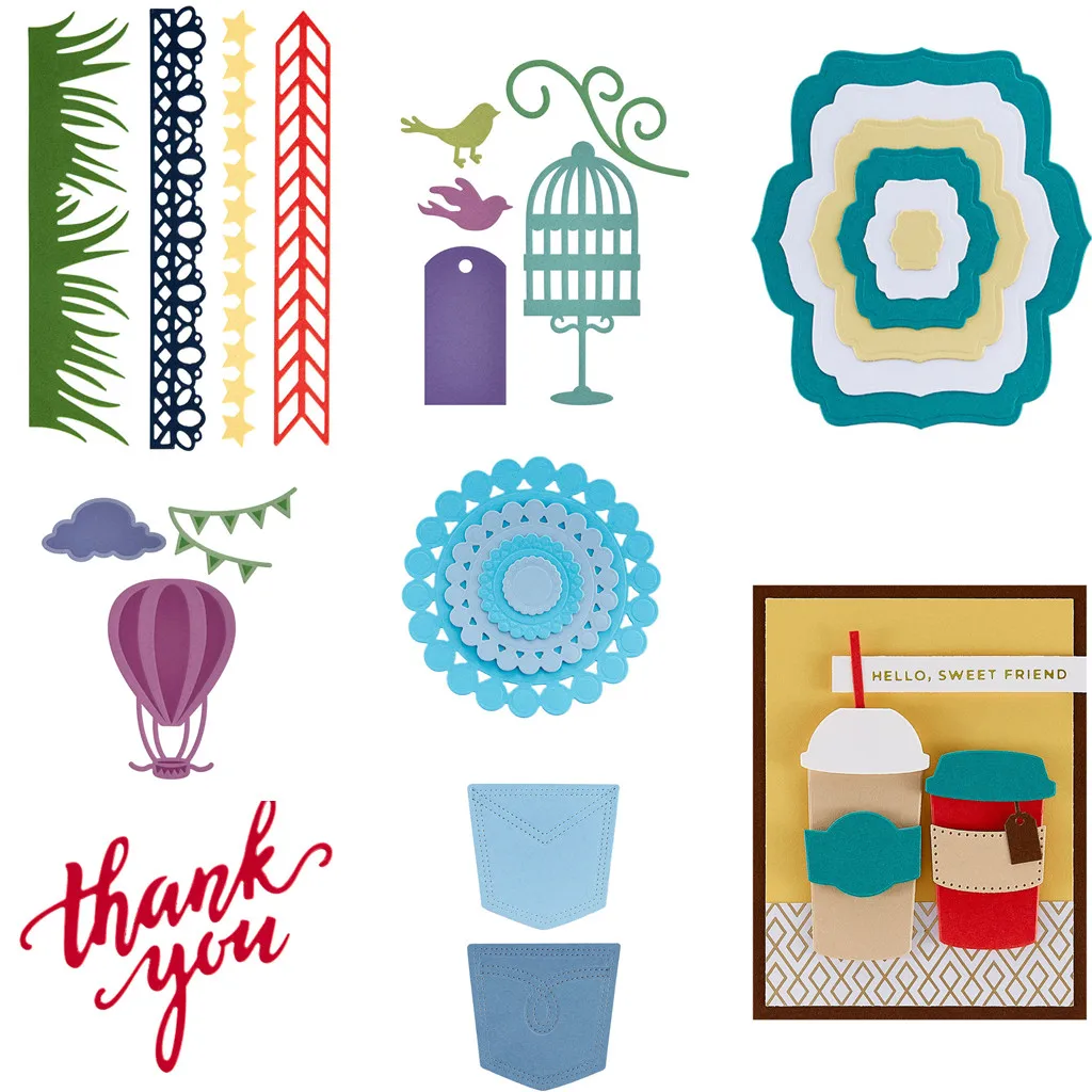 

Flight Labels Borders Etched Die New Metal Cutting Dies DIY Scrapbooking Paper Craft Handmade Album Card Punch Embossing 2023