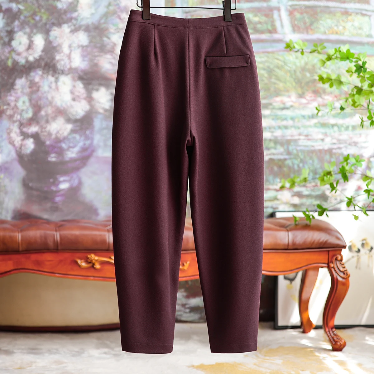 

High-waisted Loose Commuter Hundred with Sickle Pants Female Thin Loose 2023 Autumn New Simple Solid Color Trousers Clothing
