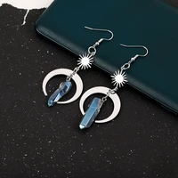 vg 6 ym 2022 new korean metal geometric drop earrings for women fashion gold silver color punk charm earring minimalist jewelry