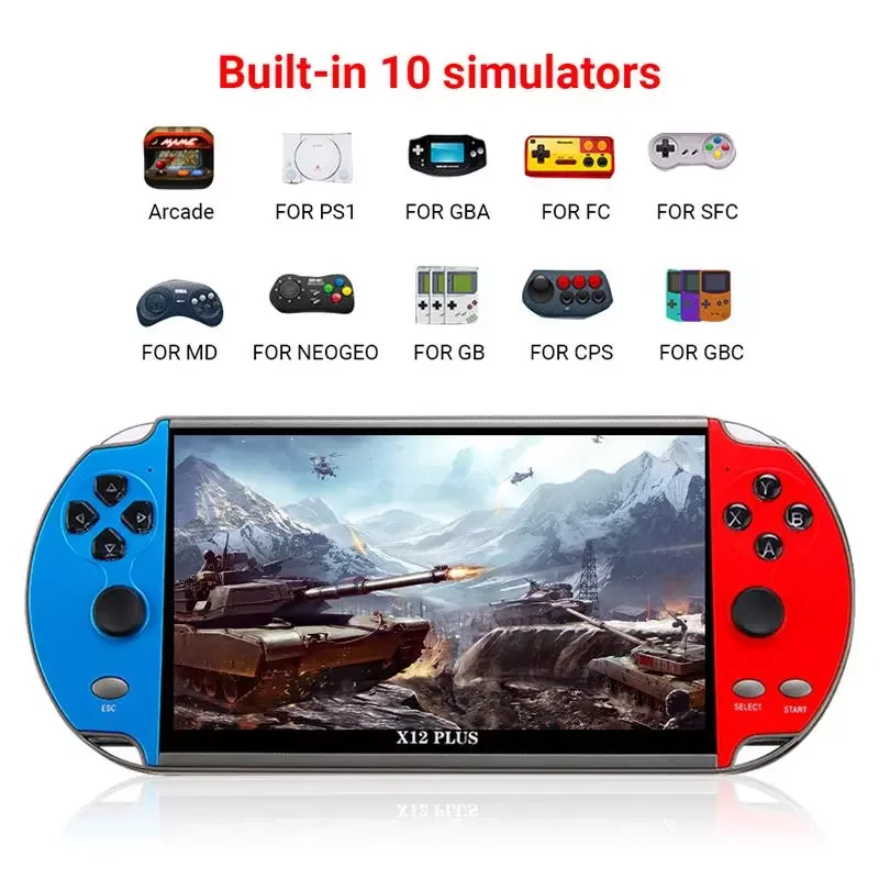 

X12 X12P 5.1/7 inch 8/16/32GB Game Console Video Games Consoles TV Video Game boy Player Retro Handheld Game Console X7 X7P