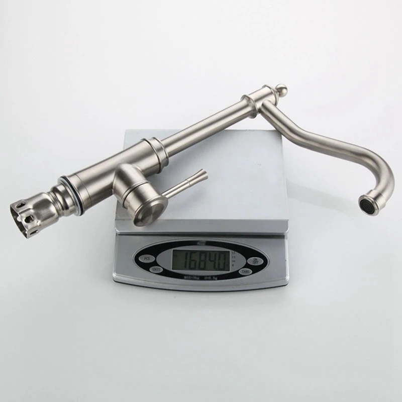 Акция! Кухонный смеситель с одной ручкой вращающийся на 360 градусов для горячей и