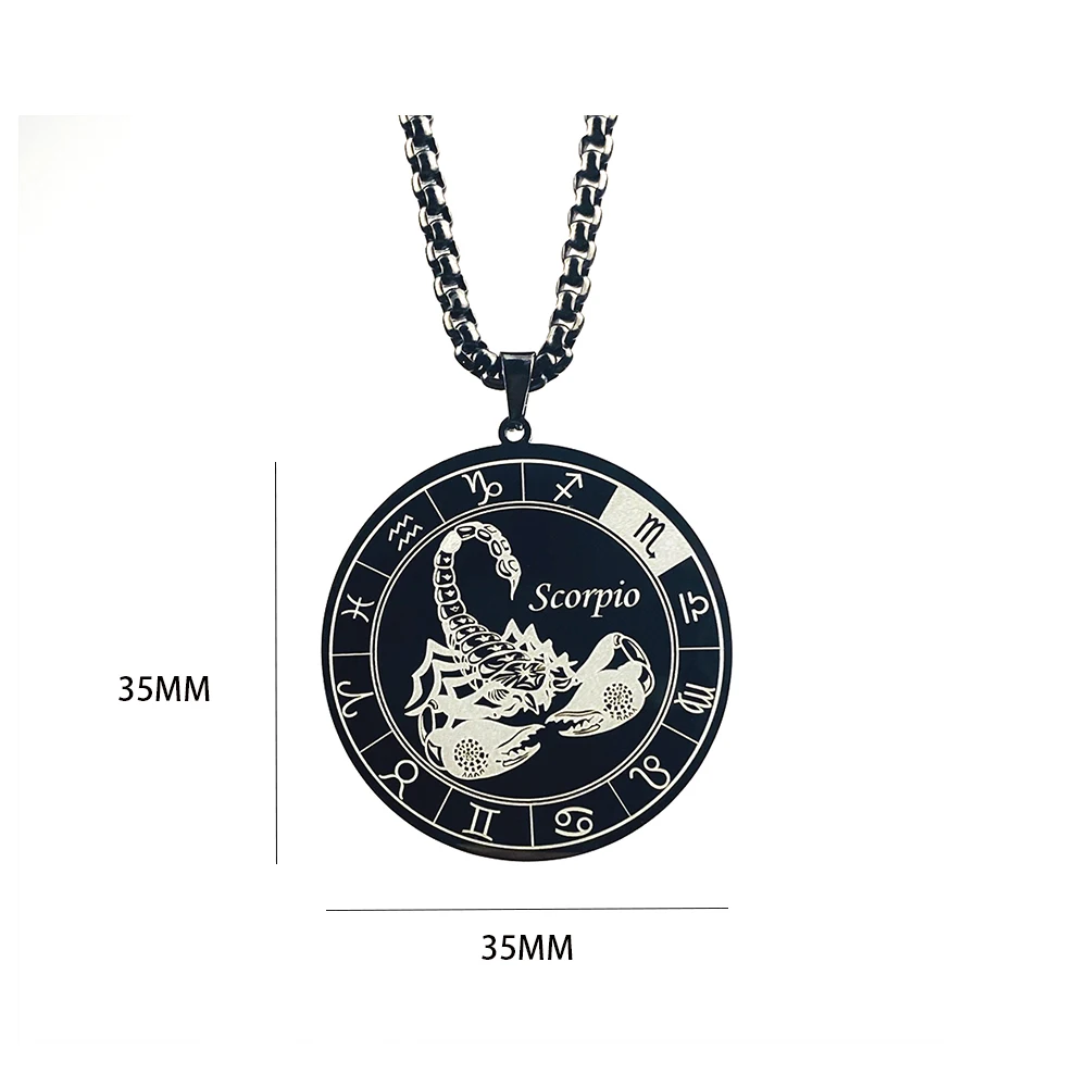 Знаки зодиака Tangula 12 созвездий знаки Ожерелья Панк Ретро Высококачественная