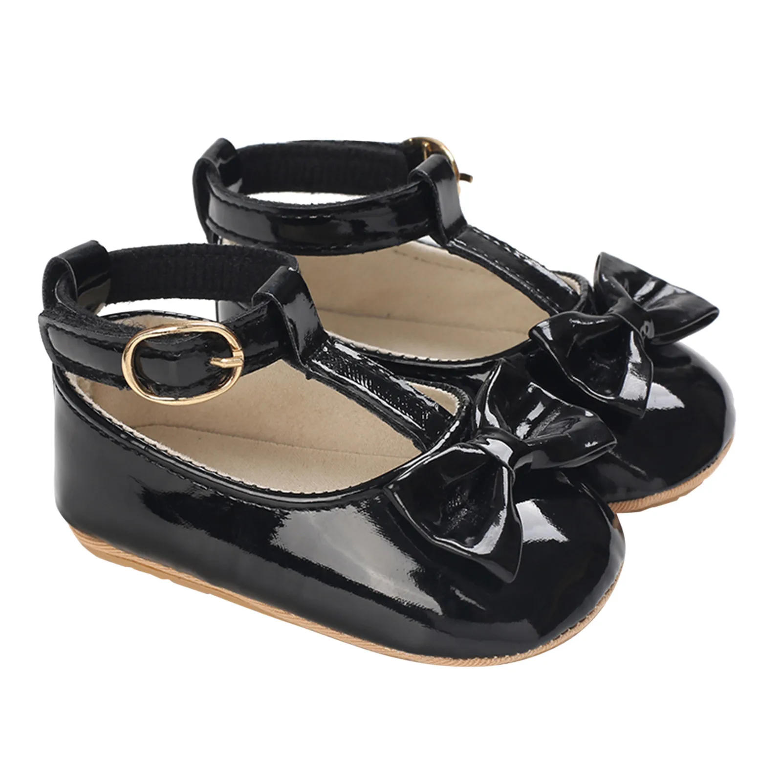 Обувь для новорожденных девочек Mary Jane из искусственной кожи с пряжкой начинающих