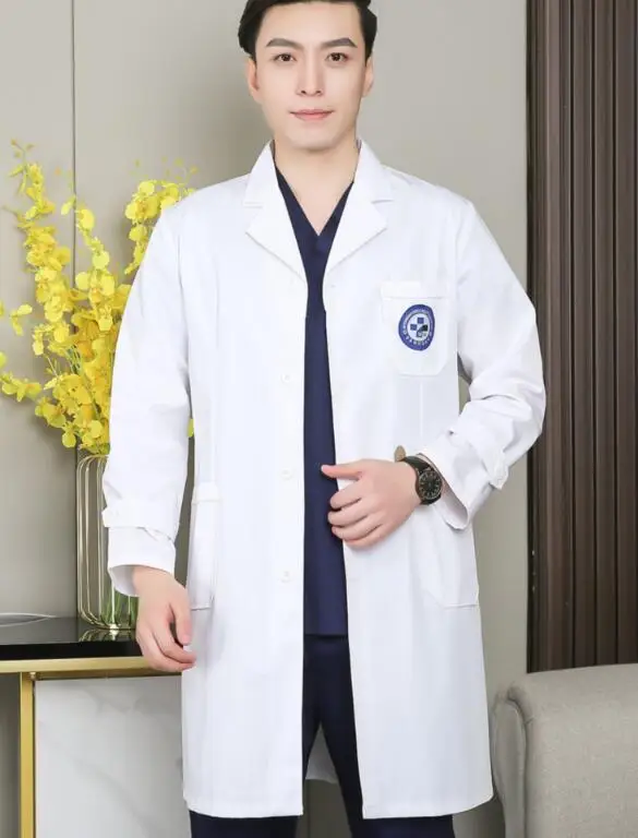 Medical Gown Summer Lab Coat Beauty salon Uniforms White Work Jacket Doctor Spring Dentistry Men