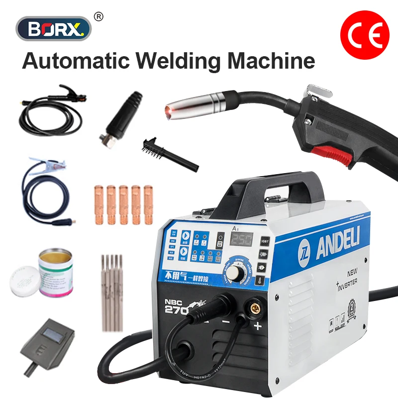 

BORX Mig Welder MIG Welding Machine 220V 250ME Semi-automatic welding tool without Gas Flux Core Wire Inverter Household Welded