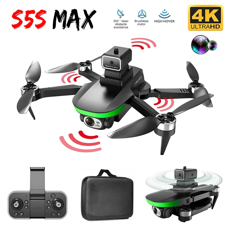 

New UAV S5S Mini Drone Profesional 4K HD Camera Obstacle Avoidance Aerial Photography Brushless Foldable Quadcopter Boy's Toys